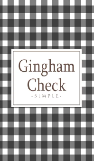 [LINE着せ替え] Gingham Check Black - SIMPLE 25の画像1