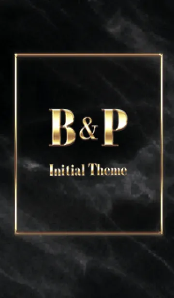 [LINE着せ替え] 【 B&P 】Initial Theme Gold - ブラックの画像1