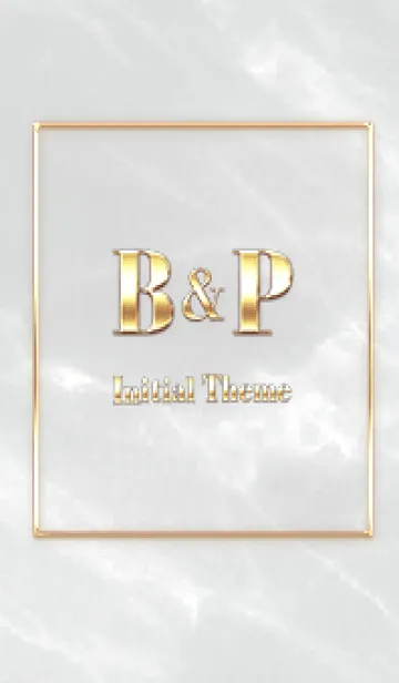 [LINE着せ替え] 【 B&P 】Initial Theme Gold - グレーの画像1