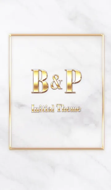 [LINE着せ替え] 【 B&P 】Initial Theme Gold - ホワイトの画像1