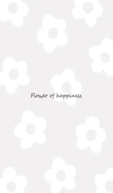 [LINE着せ替え] Greige♡シンプルな白い花02_1の画像1