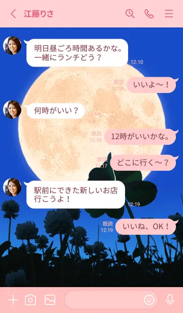 [LINE着せ替え] 七つ葉のクローバー & Full Moon #3-13の画像3