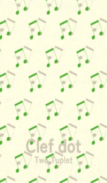 [LINE着せ替え] 2連符柄  パラキートグリーンの画像1