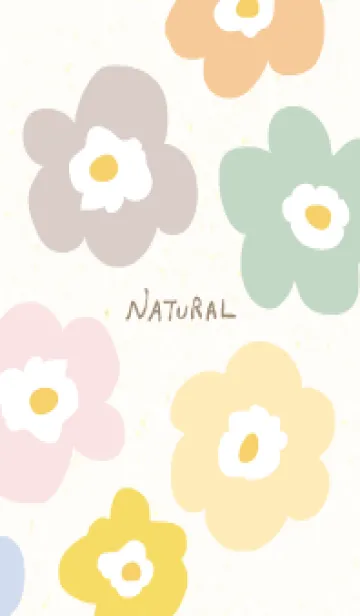 [LINE着せ替え] カラフル 花 北欧風1の画像1