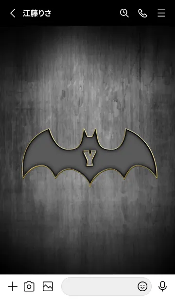 [LINE着せ替え] Enamel pin bat initial Yの画像2