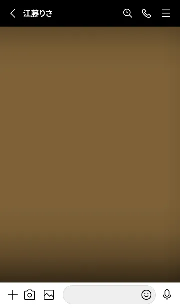 [LINE着せ替え] Black & Peanut Brown Theme V5 (JP)の画像2