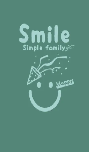 [LINE着せ替え] スマイル＆ハッピー ライトターコイズの画像1