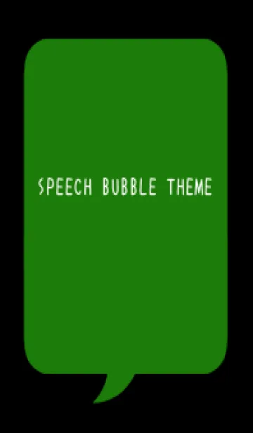 [LINE着せ替え] コミック風カラー吹出/ディープグリーン/黒の画像1