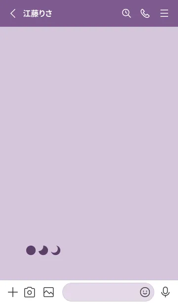 [LINE着せ替え] 三日月(purple18)の画像2