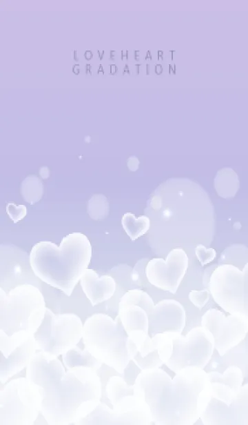[LINE着せ替え] LOVE HEART GRADATION Purple&Pink 13の画像1