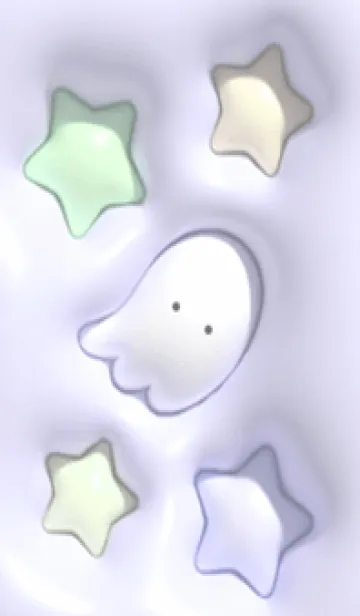 [LINE着せ替え] purple☆ぷっくりオバケ07_1の画像1