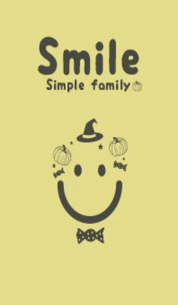 [LINE着せ替え] スマイル＆ハロウィン 枯草色の画像1