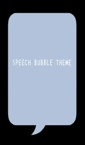 [LINE着せ替え] コミック風カラー吹出/くすみブルー/黒の画像1