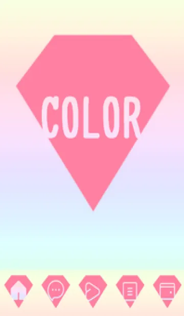 [LINE着せ替え] pink color rainbow Z03の画像1
