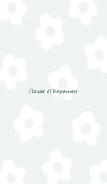 [LINE着せ替え] bluegreen♡シンプルな白い花06_1の画像1