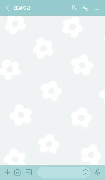 [LINE着せ替え] bluegreen♡シンプルな白い花06_1の画像2