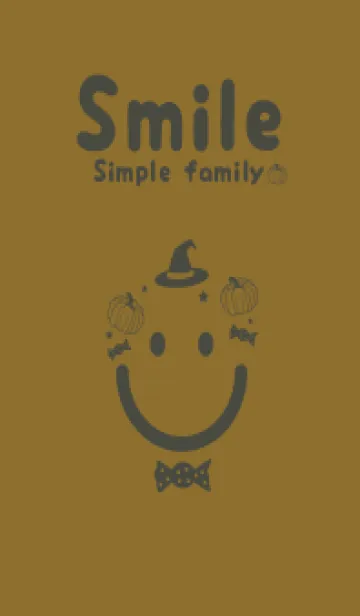 [LINE着せ替え] スマイル＆ハロウィン ゴールデンオーカーの画像1