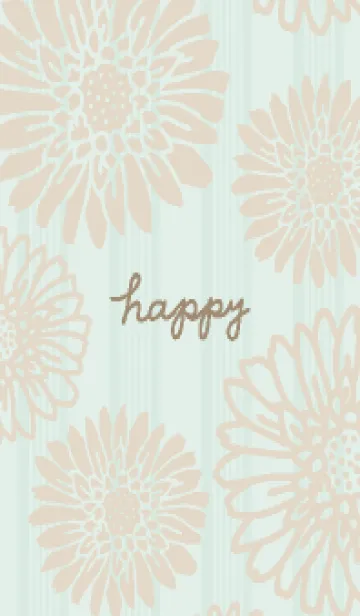 [LINE着せ替え] 大輪 ベージュ12の画像1