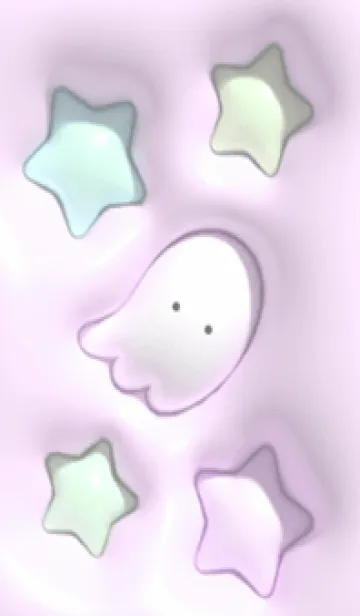 [LINE着せ替え] pinkpurple☆ぷっくりオバケ08_1の画像1