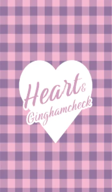 [LINE着せ替え] ハート ギンガムチェック 97の画像1