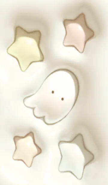 [LINE着せ替え] beige☆ぷっくりオバケ10_1の画像1