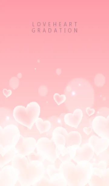 [LINE着せ替え] LOVE HEART GRADATION Pink&Beige 13の画像1