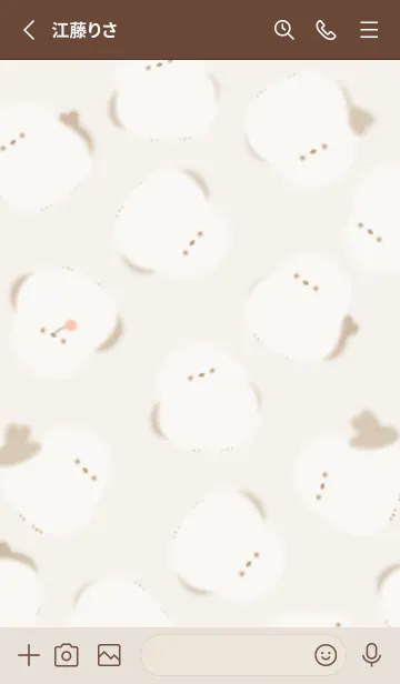 [LINE着せ替え] beige♡まあるい鳥03_1の画像2