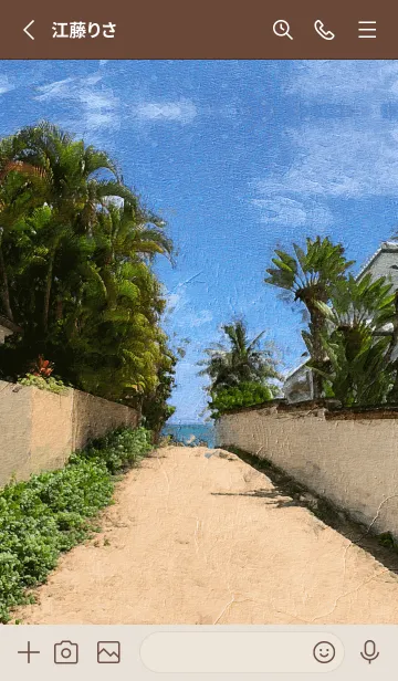 [LINE着せ替え] The Road to Lanikai Beach Oil Painting.の画像2