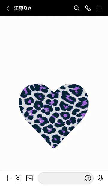 [LINE着せ替え] レオパード ハート 214の画像2