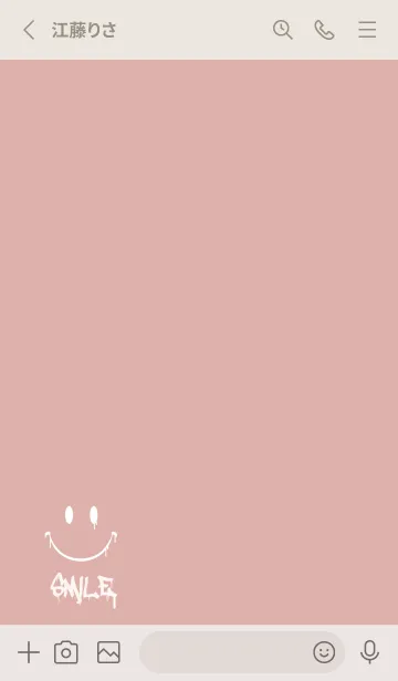 [LINE着せ替え] スマイルグラフィティ！！ピンクベージュの画像2