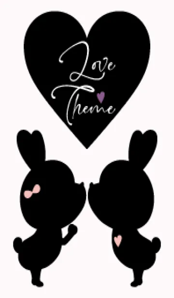 [LINE着せ替え] LOVE THEME Black & Pink.12の画像1