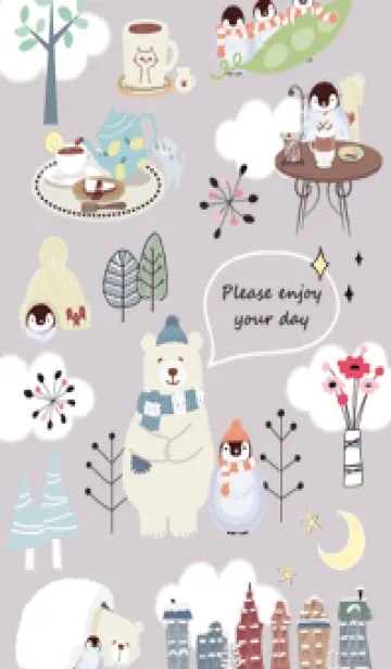 [LINE着せ替え] Greige♡北欧シロクマ02_1の画像1