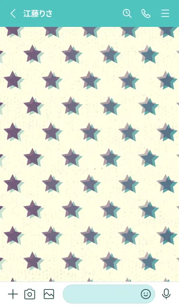 [LINE着せ替え] 星のドッドきせかえ 桑の実色の画像2