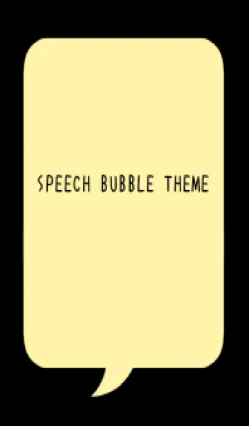 [LINE着せ替え] コミック風カラー吹出/ライトイエロー/黒の画像1