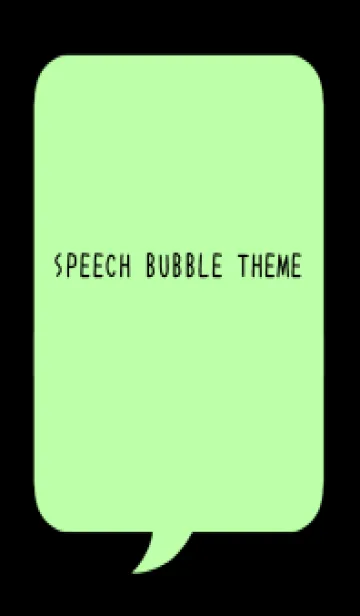 [LINE着せ替え] コミック風カラー吹出/ライトミント/黒の画像1