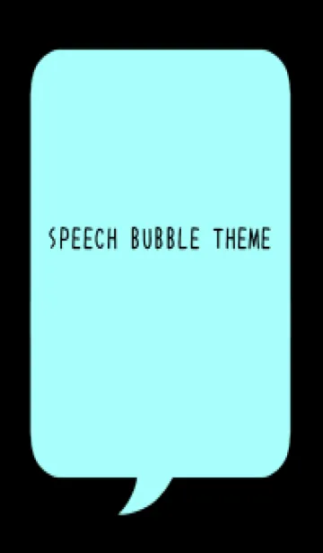 [LINE着せ替え] コミック風カラー吹出/ライトブルー/黒の画像1