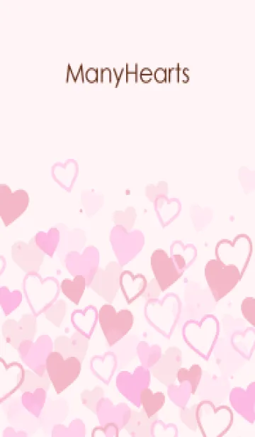 [LINE着せ替え] Many Hearts-PINK 84の画像1