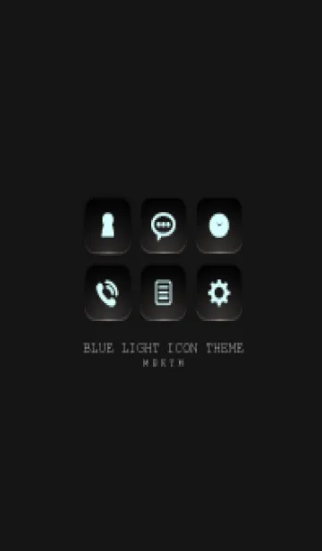 [LINE着せ替え] BLACK-BLUE LIGHT ICON THEME SWITCH 21の画像1