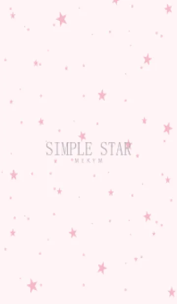 [LINE着せ替え] SIMPLE STAR -PINK WHITE- 2の画像1