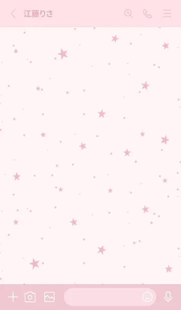 [LINE着せ替え] SIMPLE STAR -PINK WHITE- 2の画像2