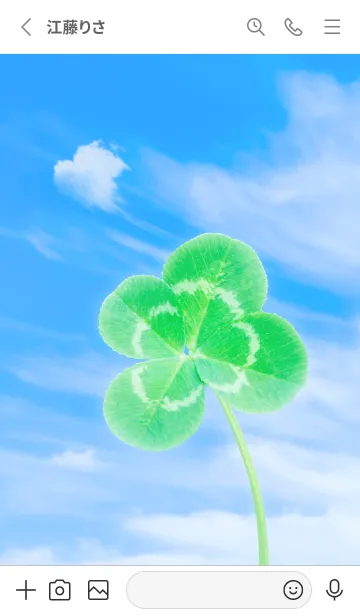 [LINE着せ替え] 本物ラッキークローバー 4-leaf #2-39の画像2