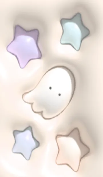 [LINE着せ替え] orange☆ぷっくりオバケ02_1の画像1