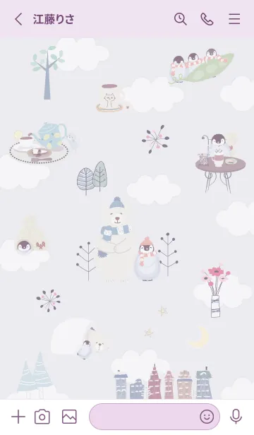 [LINE着せ替え] violet♡北欧シロクマ04_1の画像2