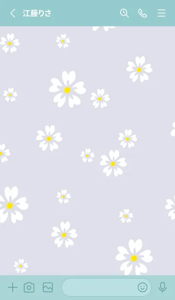 [LINE着せ替え] 5枚の白い花びら6の画像2