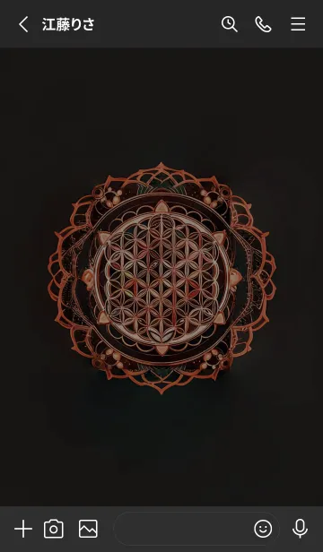 [LINE着せ替え] 生命の花（オレンジ）の画像2