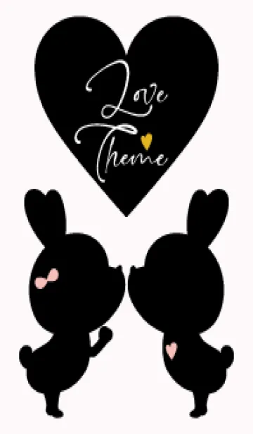 [LINE着せ替え] LOVE THEME Black & Pink.13の画像1