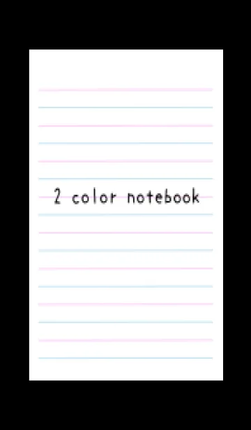[LINE着せ替え] 2色ノート/ピンク&ブルー/ブラックの画像1
