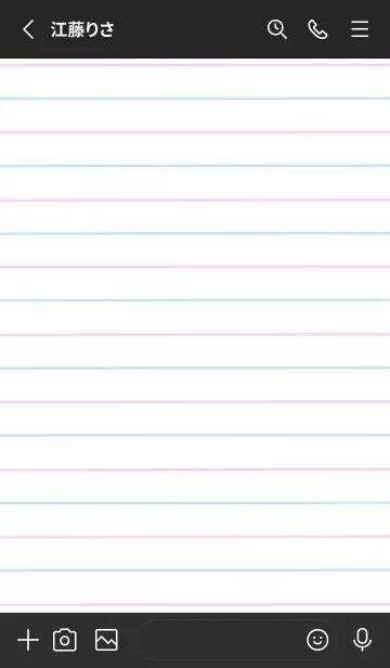 [LINE着せ替え] 2色ノート/ピンク&ブルー/ブラックの画像2