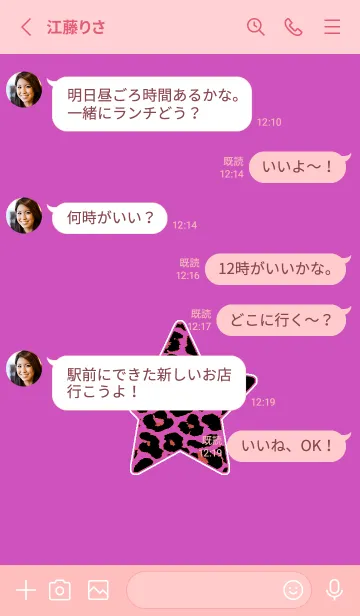 [LINE着せ替え] レオパード スター 205の画像3