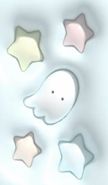 [LINE着せ替え] blue☆ぷっくりオバケ05_1の画像1